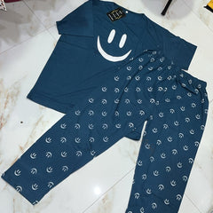 Smiley face printed suit