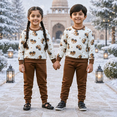Brown Car Printed Suit
