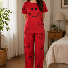 Smiley face printed suit
