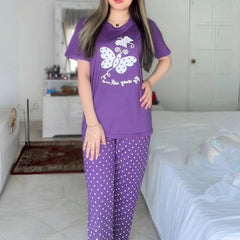 Butterfly & doted print trouser