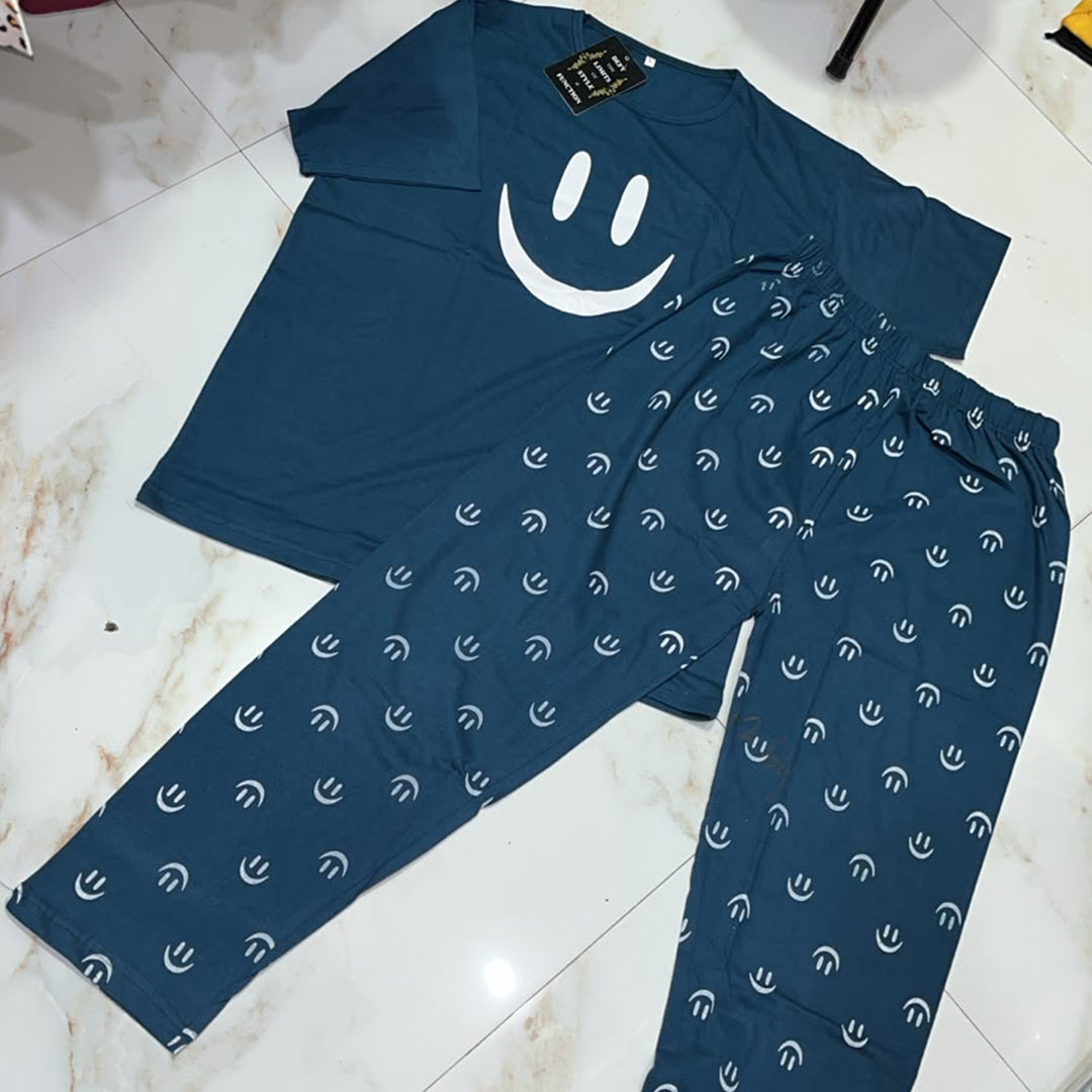 Smiley face printed suit