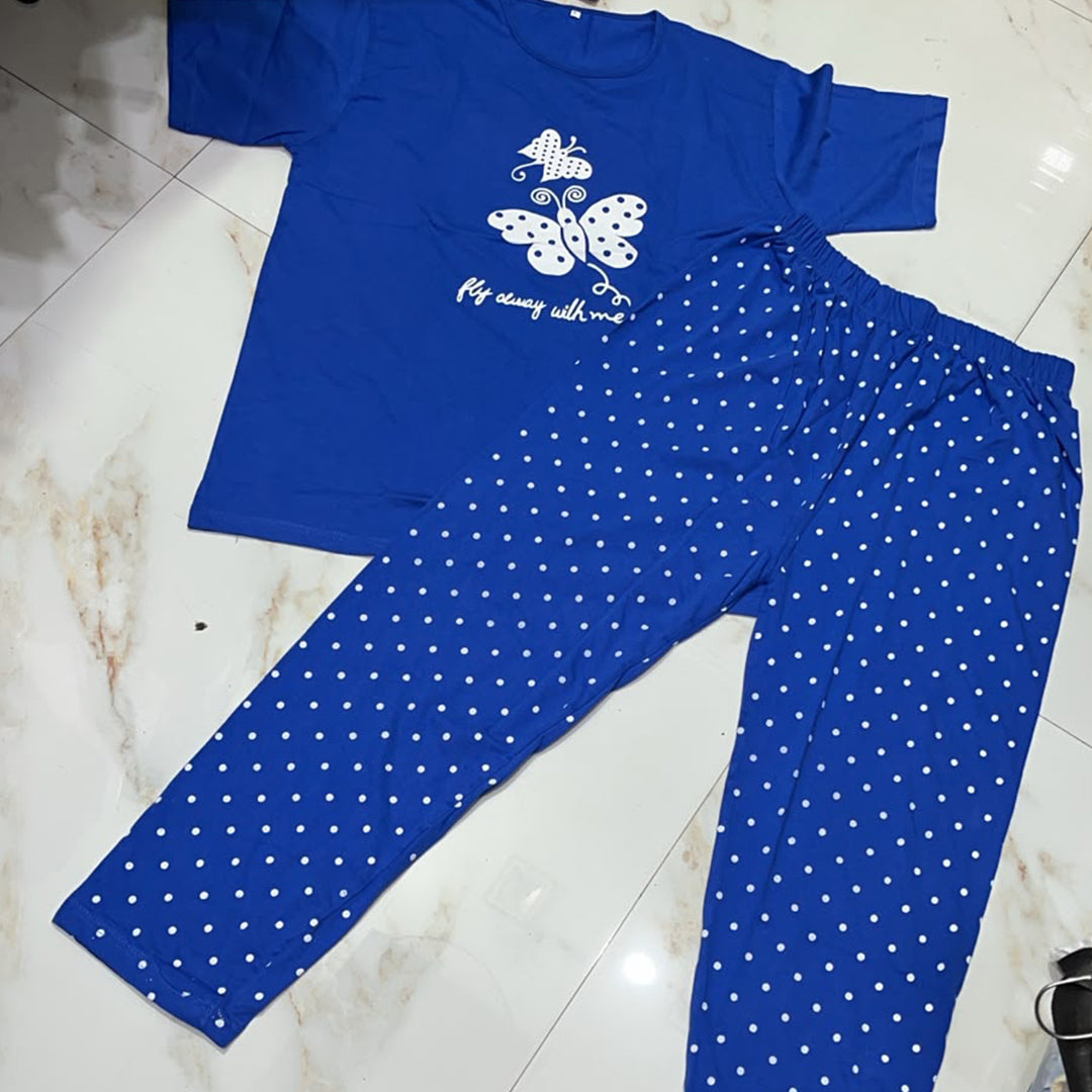 Butterfly & doted print trouser