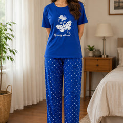 Butterfly & doted print trouser