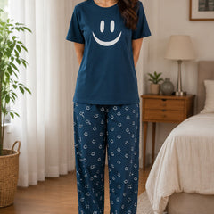 Smiley face printed suit