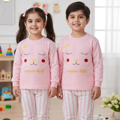 Sleeping Face Pink Baby Kids’ Winter Suit