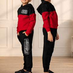 Red and Black Kids Winter Suit