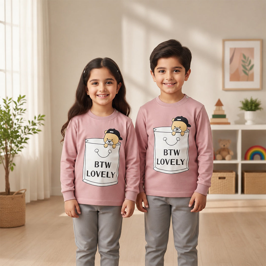 XuBa Children T-shirt Long Sleeve Pure Cotton With Trousers