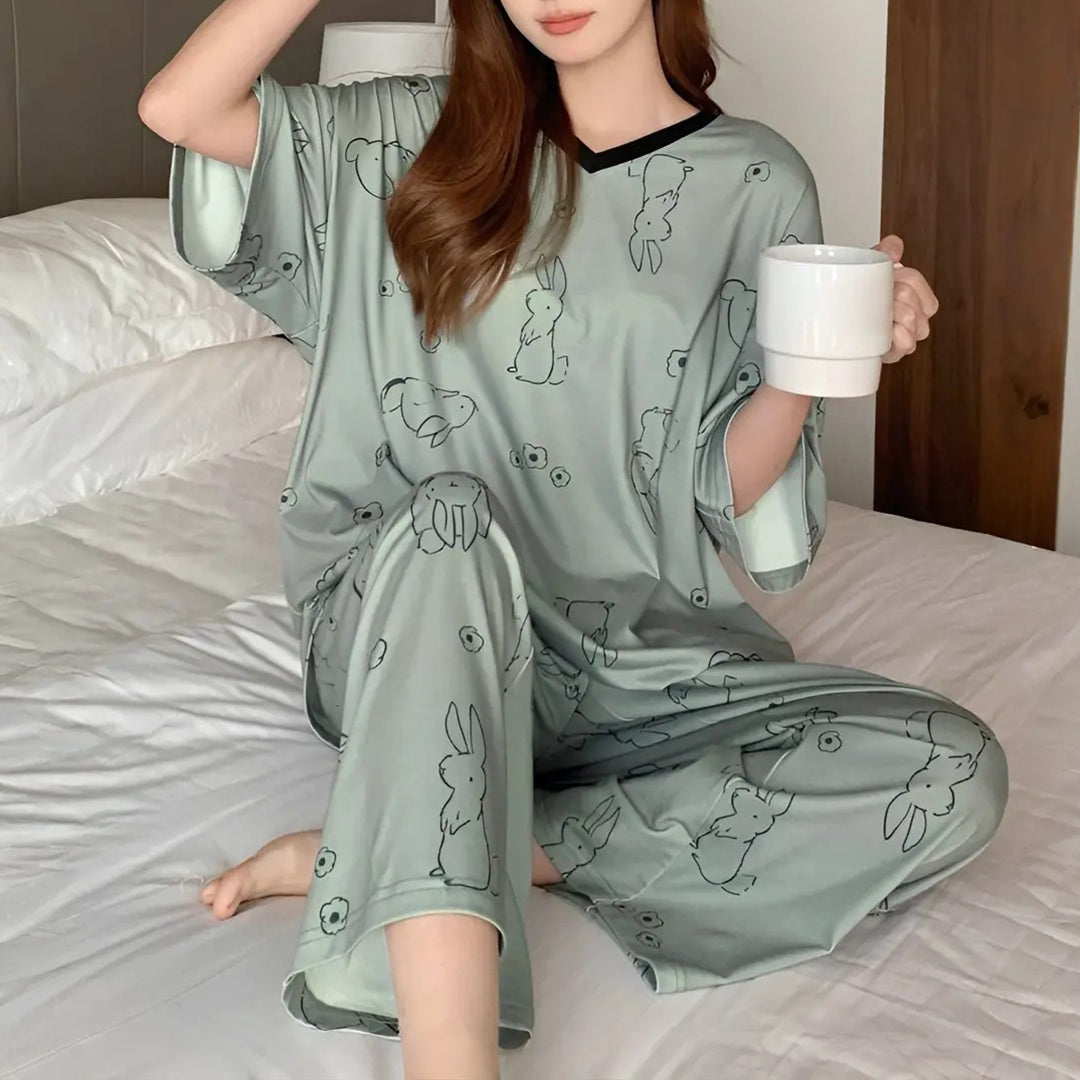 Black Rabbit printed suit