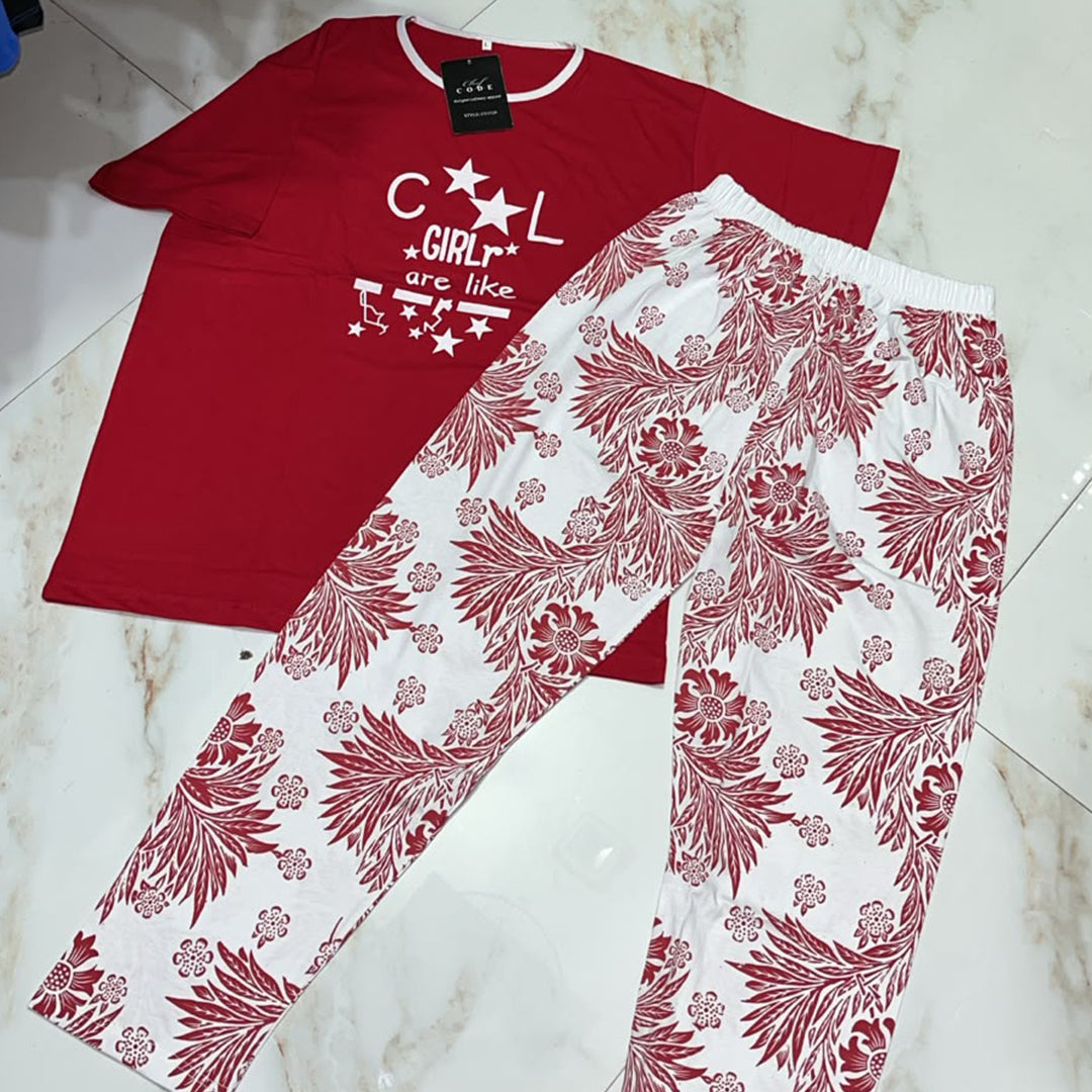 Printed shirts with white flower printed trouser