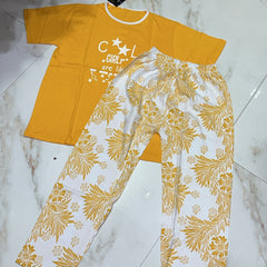 Printed shirts with white flower printed trouser